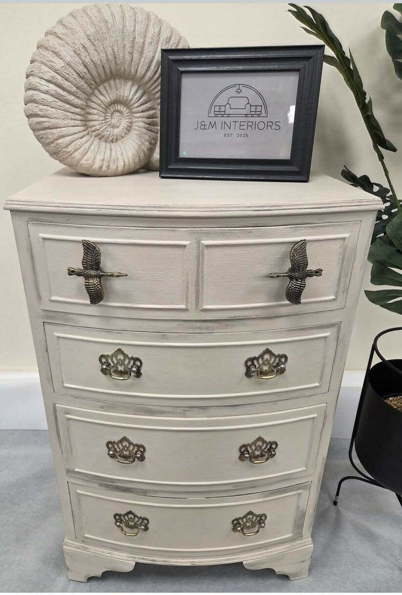 Bow Fronted Small Chest Of Drawers