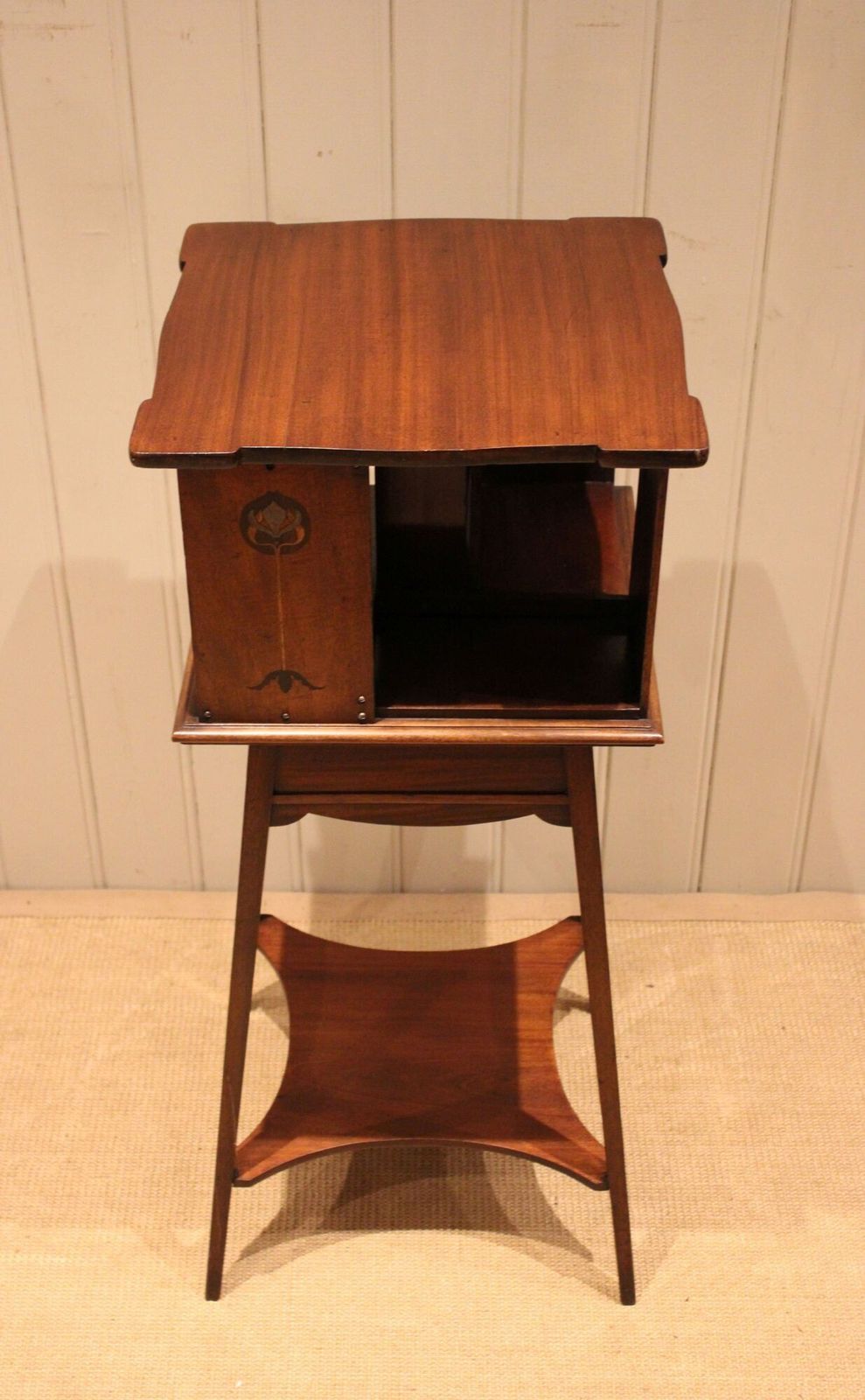 photo for sale Art Nouveau Mahogany Revolving Bookcase
