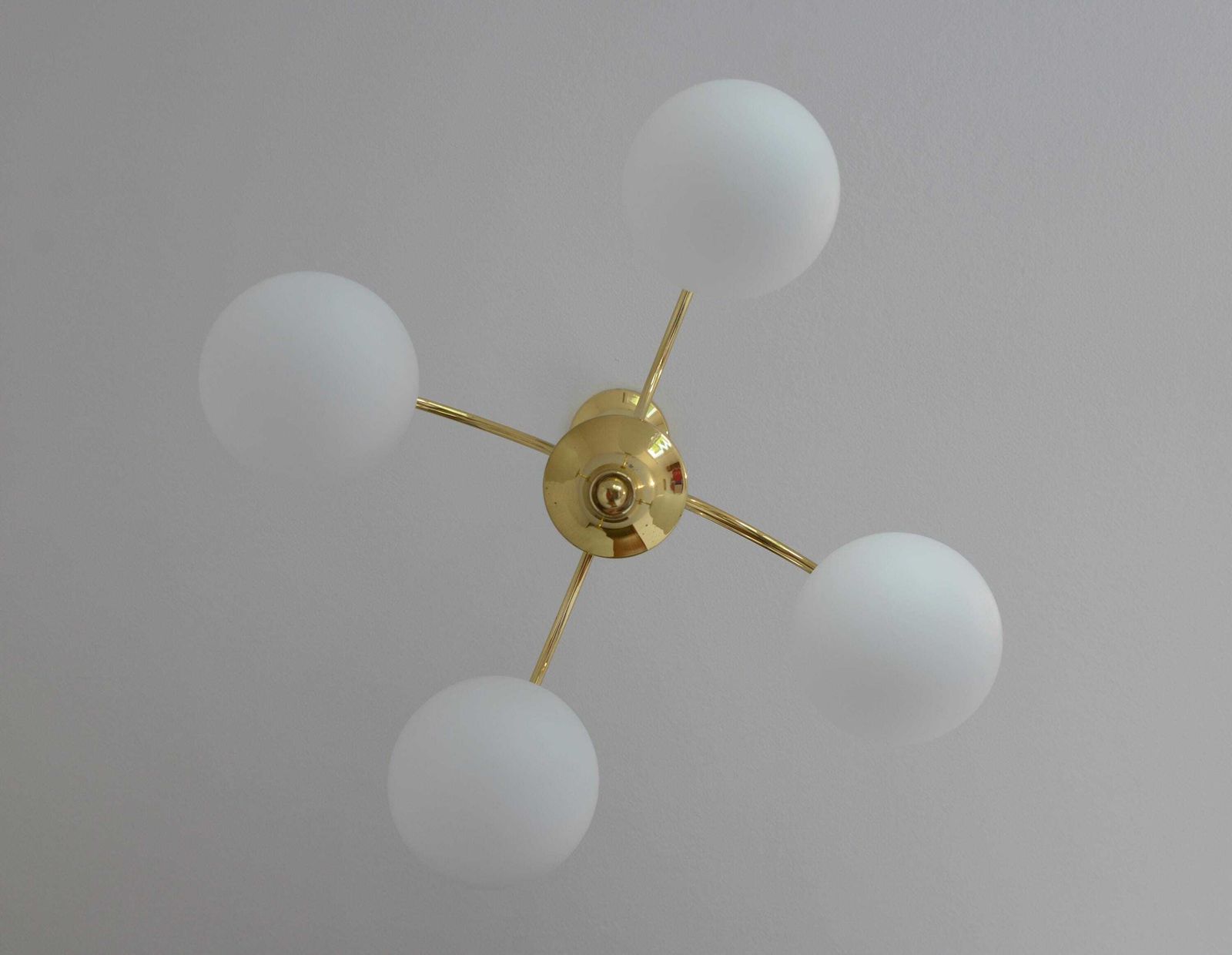 Elegant Gold Vintage Chandelier Mid Century Hollywood Regency Hanging Lamp photo 278.0