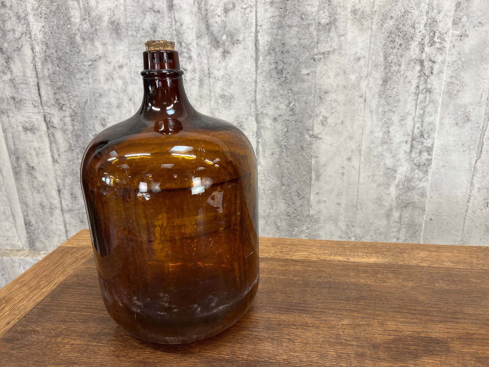 Large Amber Glass Demijohn