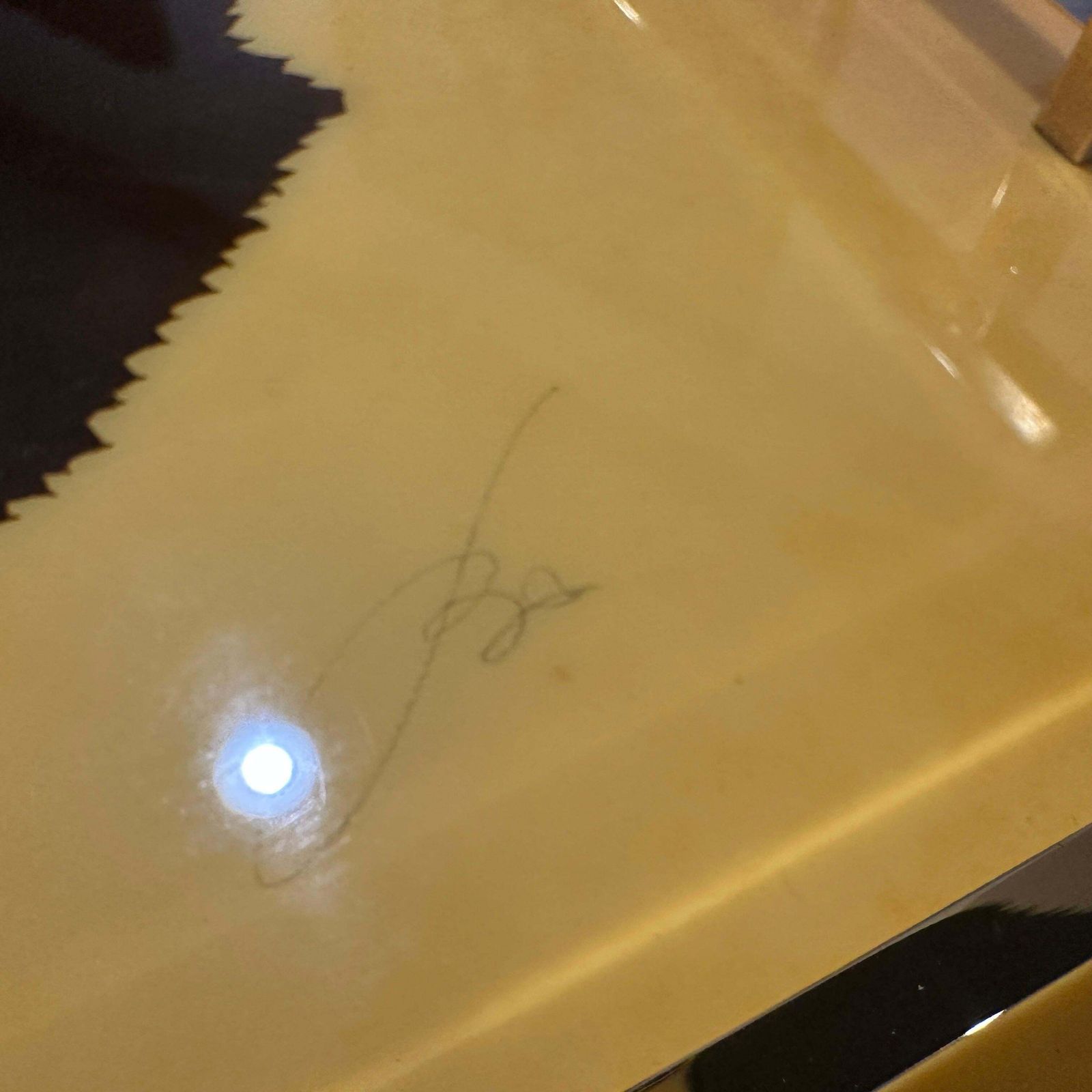 1960s Mid Century Modern Lacquered Wood And Brass Italian Serving Tray photo for sale