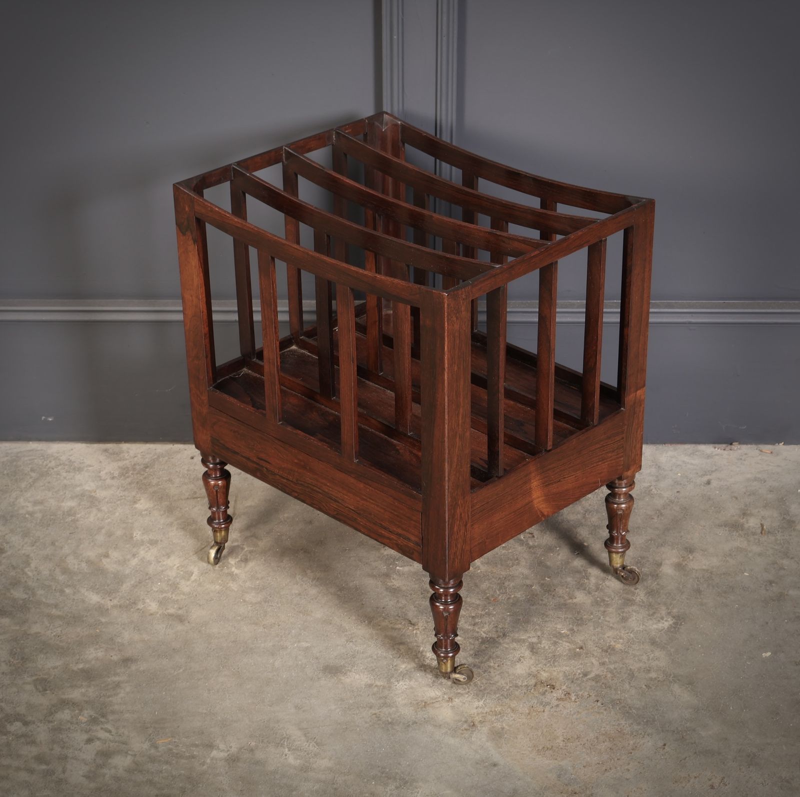 William IV Rosewood Canterbury Magazine Rack photo Furniture