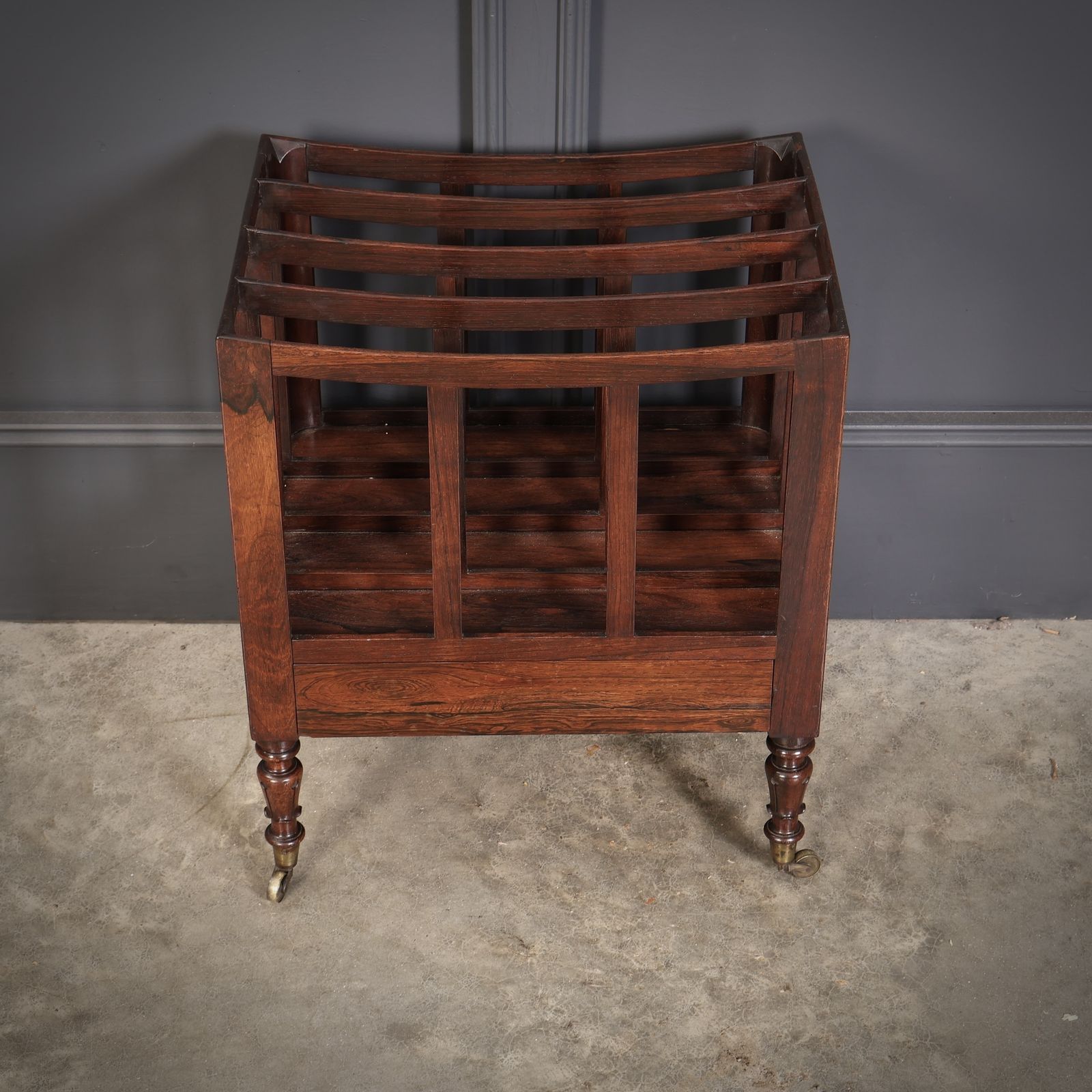 William IV Rosewood Canterbury Magazine Rack photo vinterior