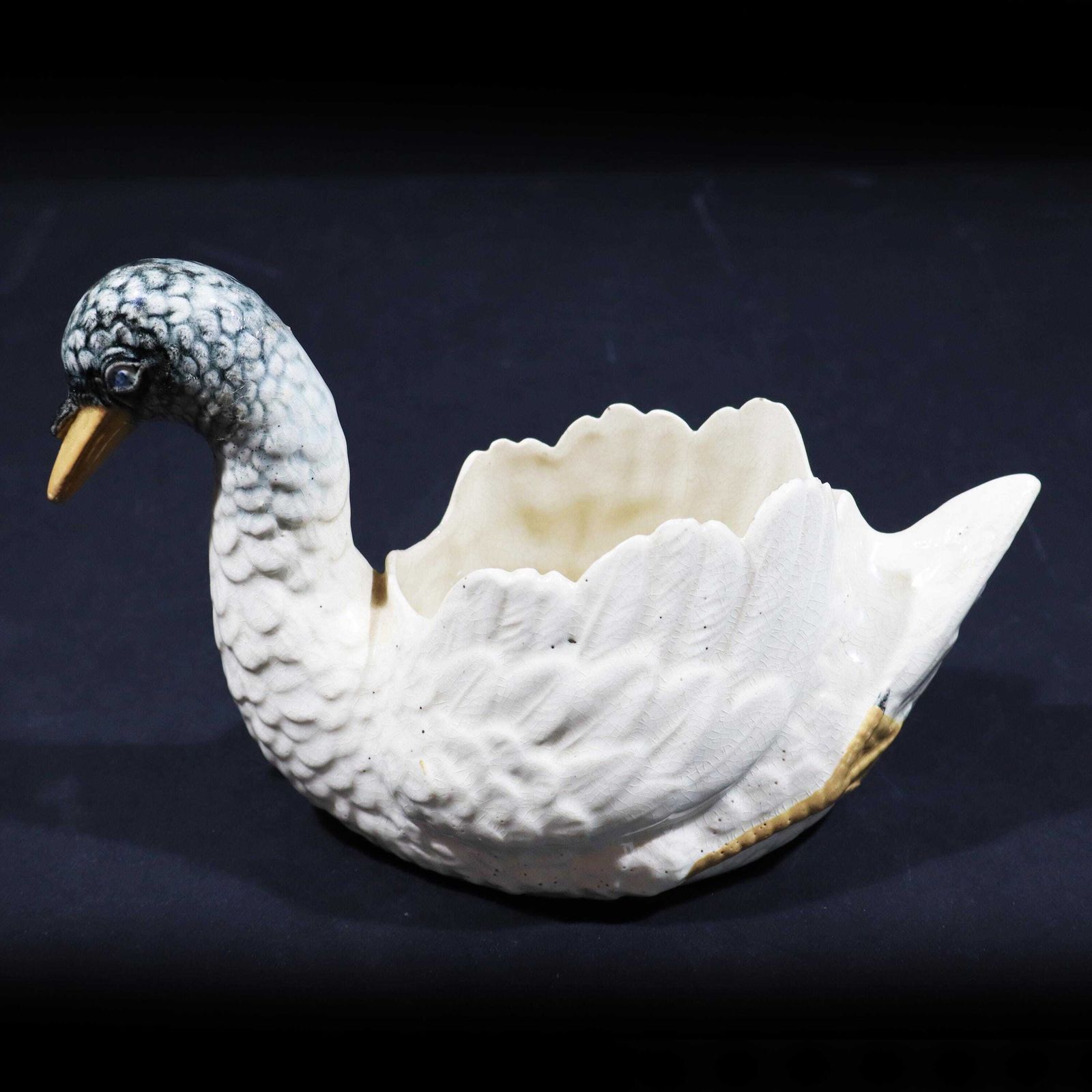 Antique Swan Jardiniere Majolica Flower Plant Pot photo 290.0