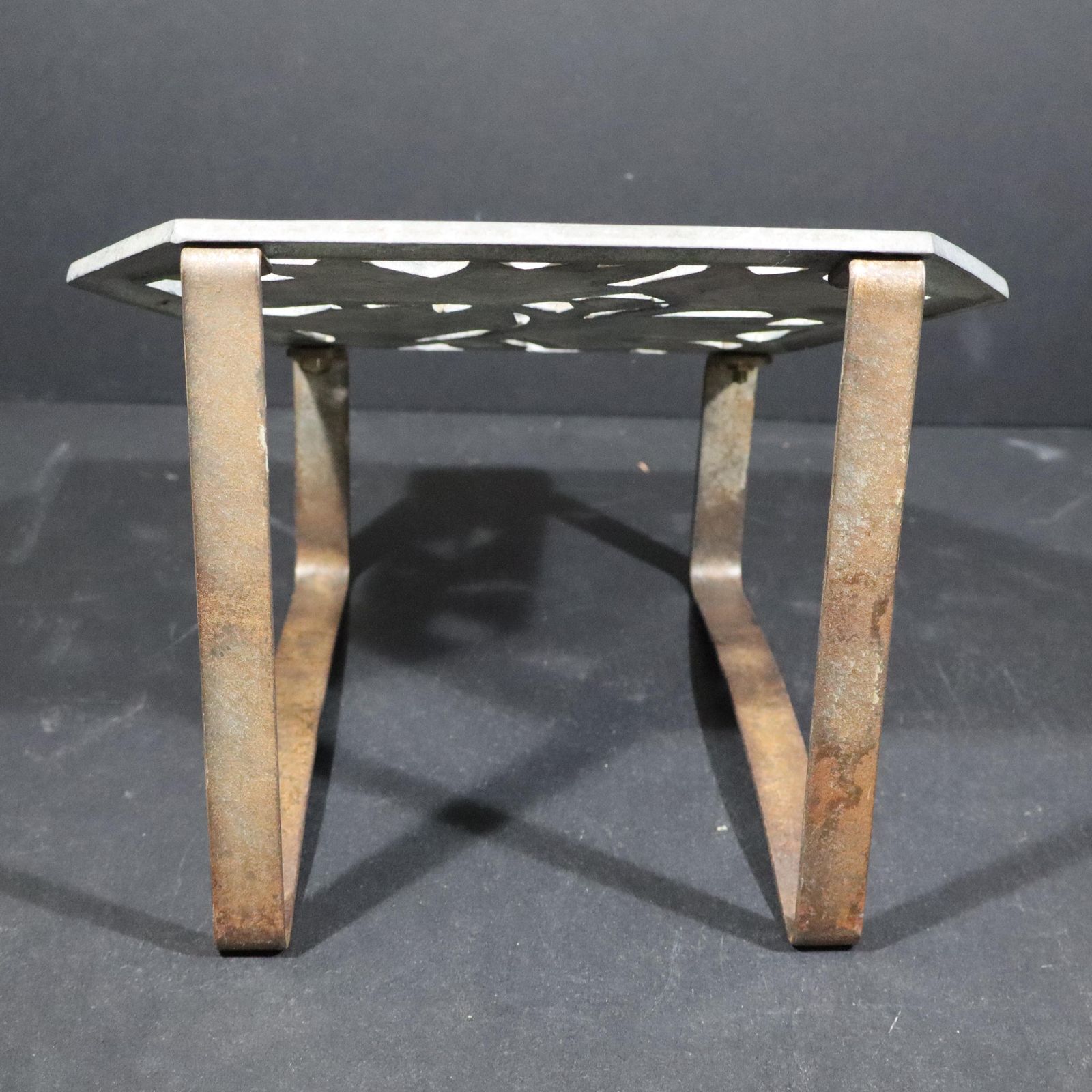 photo for sale Art Nouveau Hairdresser's Footrest   Antique French Under Desk Footstool