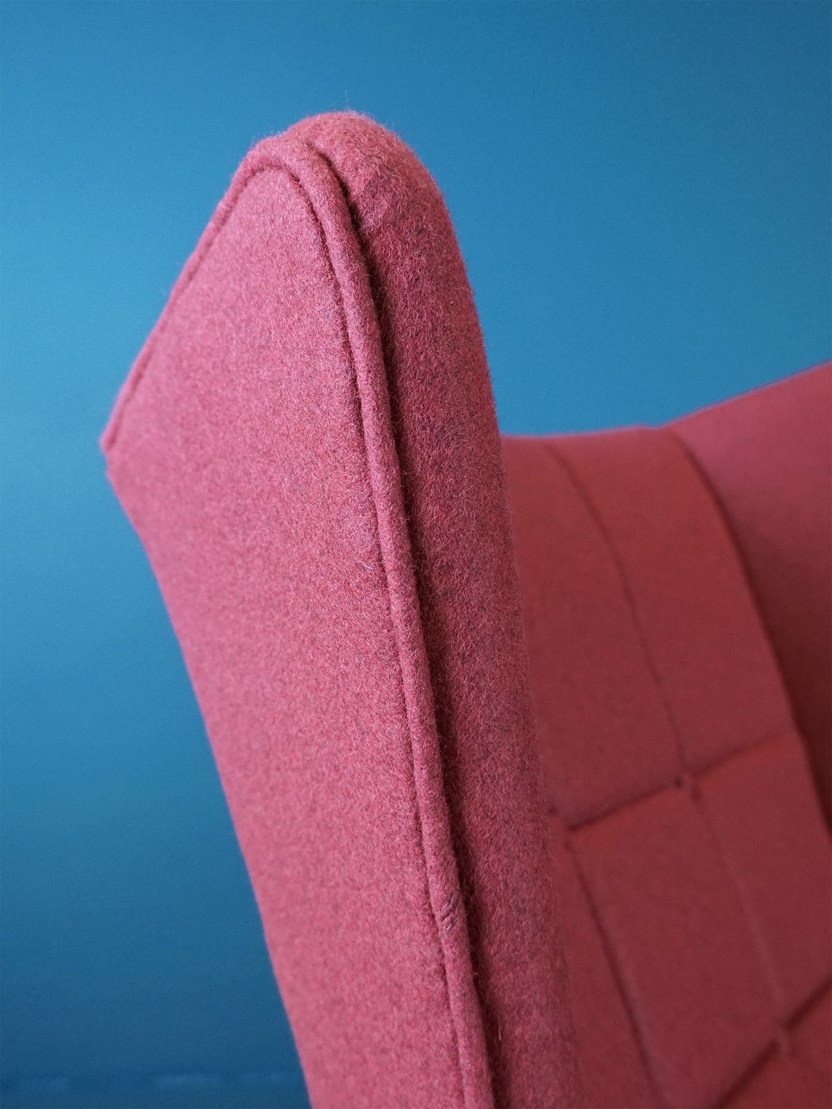 1960s Restored Wingback Chair In Pure Abbotsford Wool – One Of A Kind photo buy