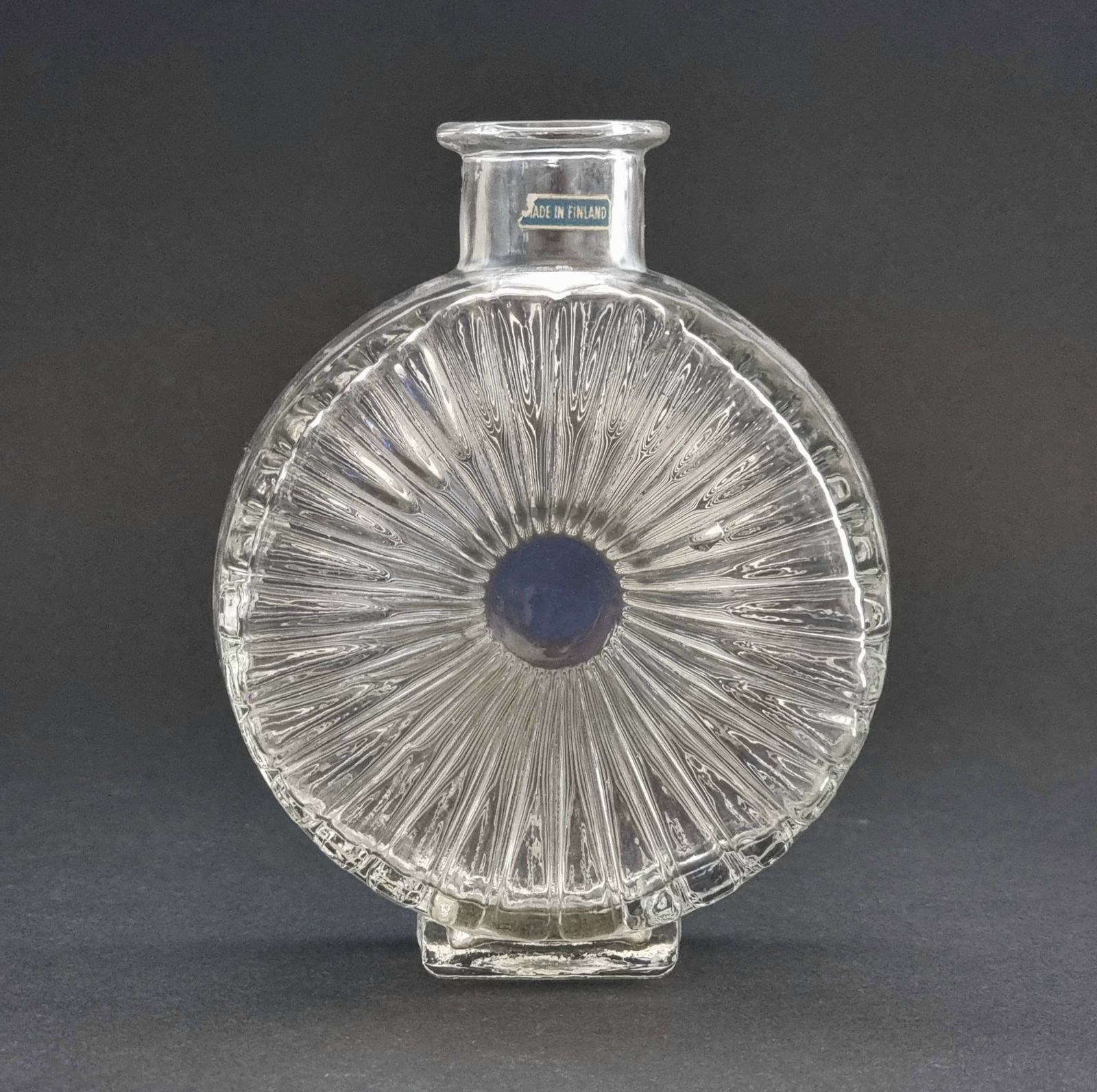 Mid Century Scandinavian 'Sunflower' Glass Vase By Helena Tynell For Riihimäki Lasi, Finland, 1960s