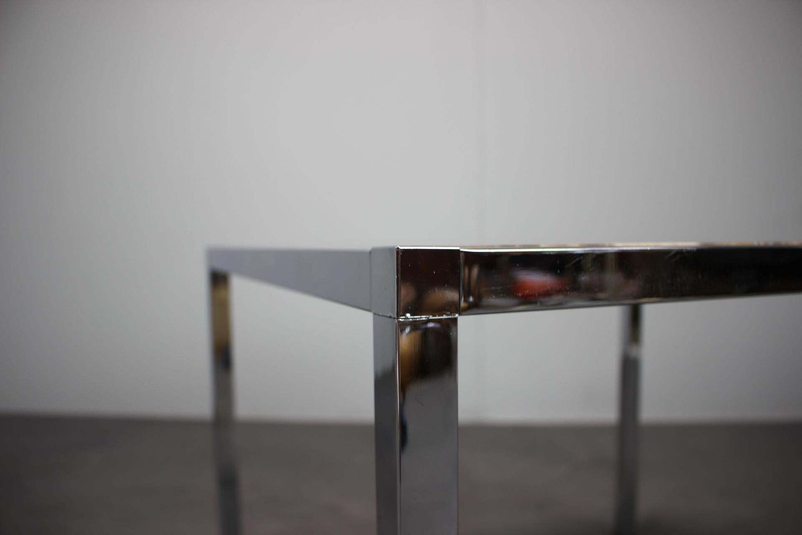 photo furniture Resin And Stone Chrome Plated Coffee Table, 1970s, Germany