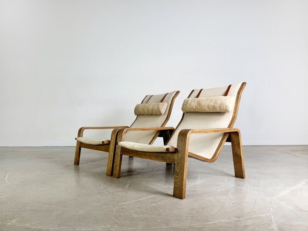 Set Of 2 Pulkka Armchairs Asko Midcentury Ilmari Laippainen Canvas photo Furniture