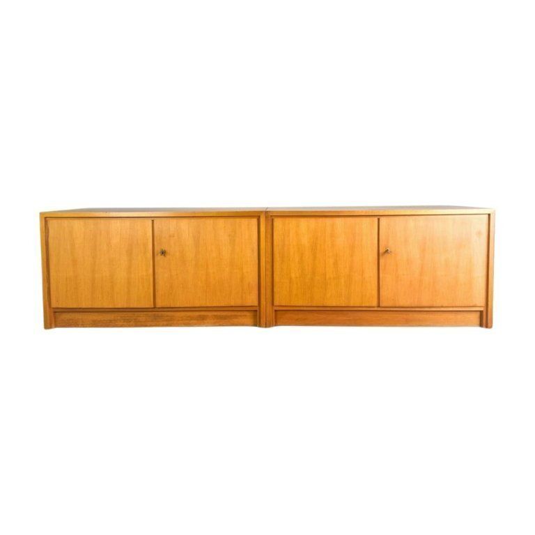 2x Original Midcentury Sideboard Wk Möbel Chest Of Drawers Walnut