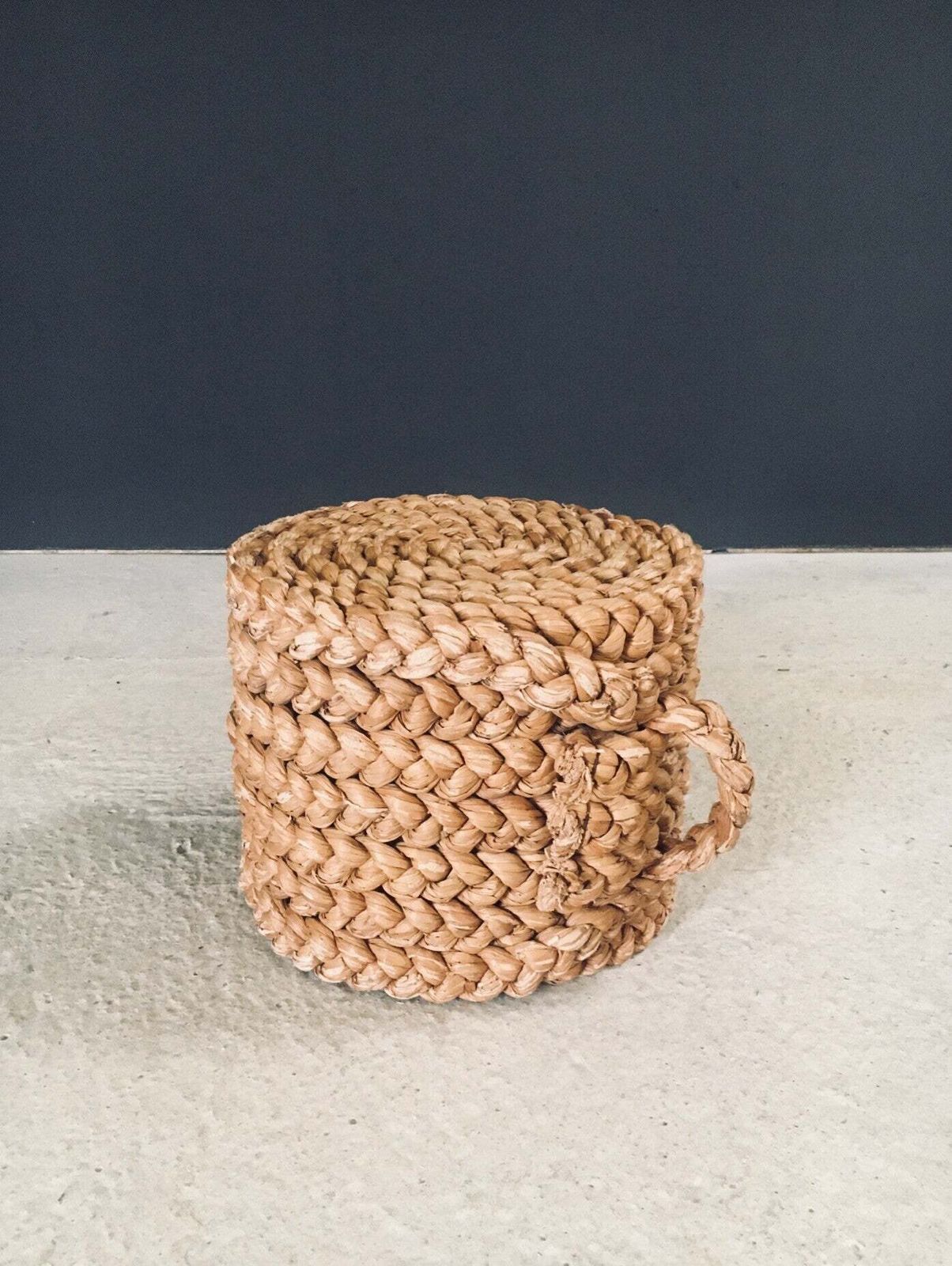 800.0 1940's French Mediterranean Design Low Rope Stool By Audoux Minet photo