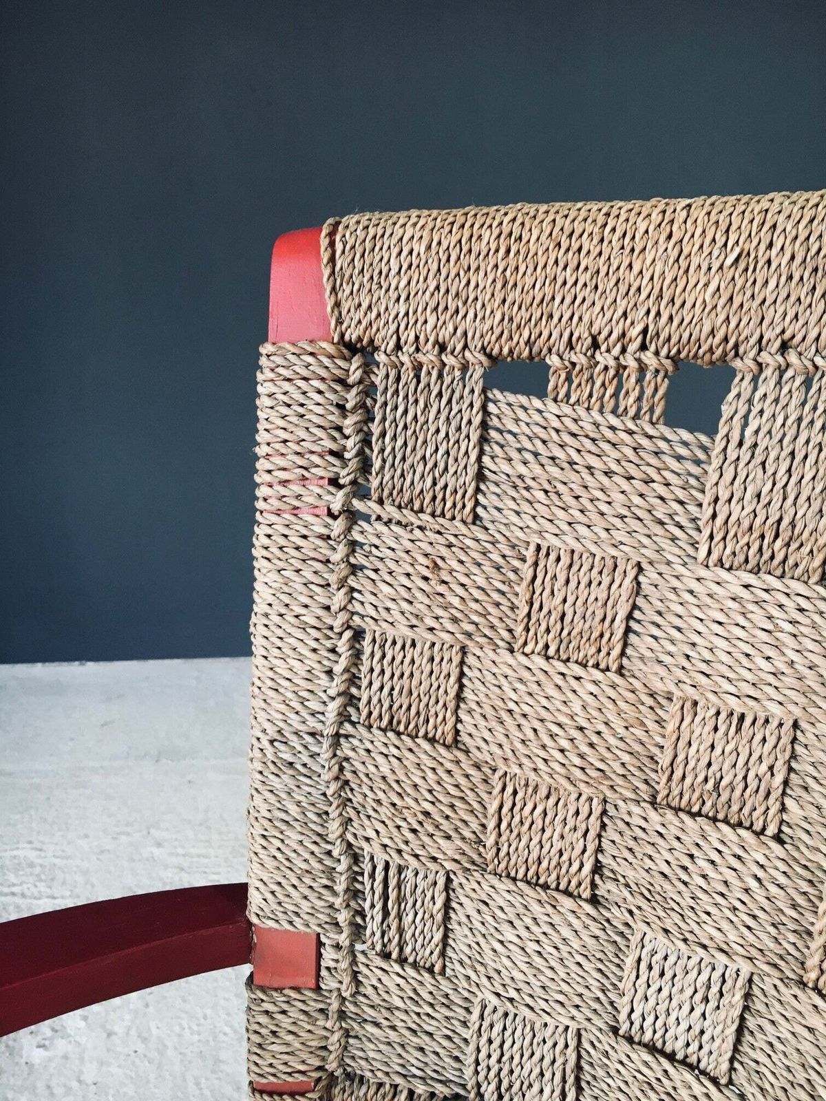 Furniture Vintage Mediterranean Design Rope Armchair, France 1930's photo