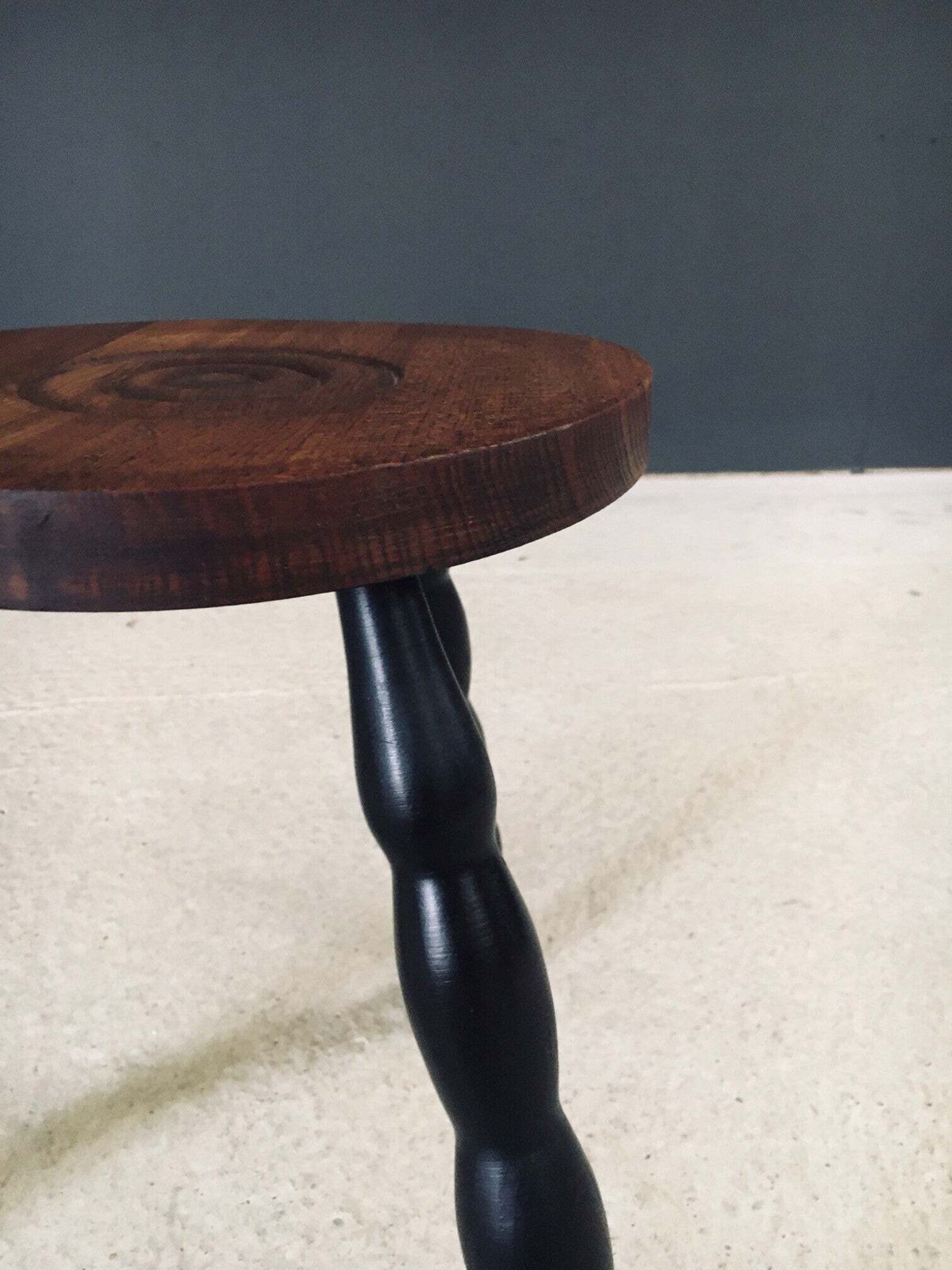photo for sale 1940's French Design Bobbin Tripod Stool