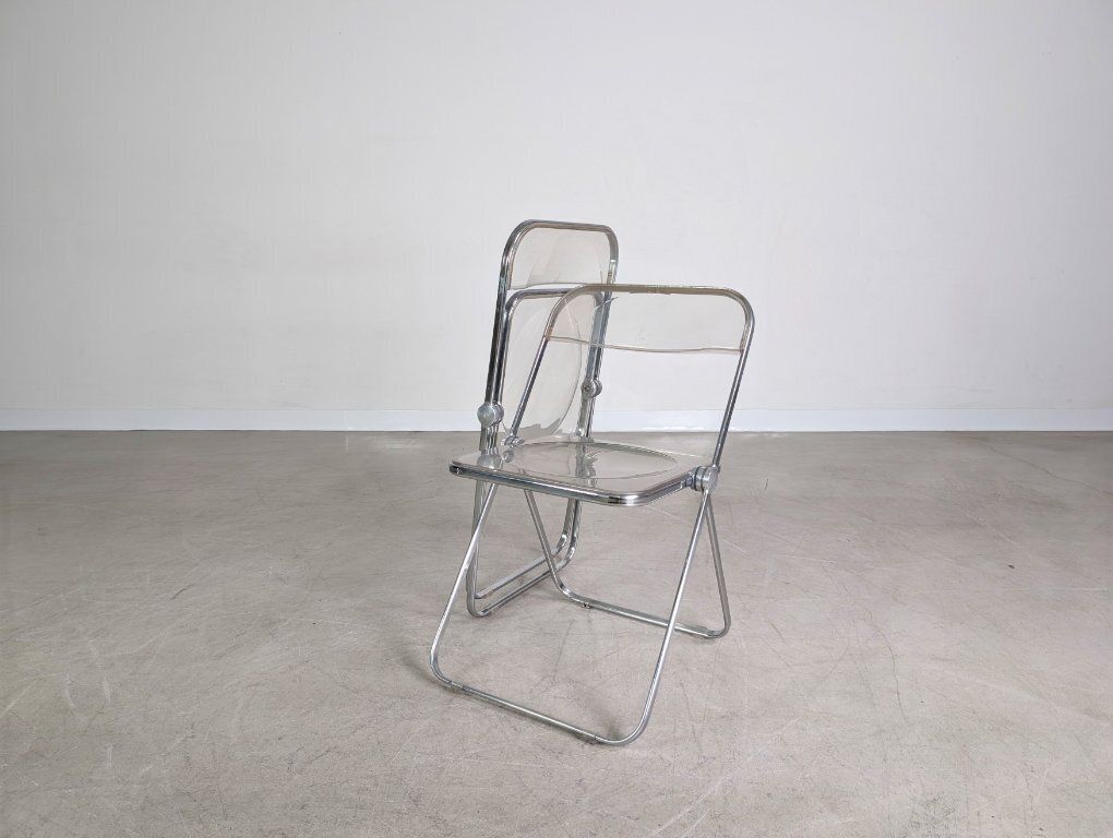 Set Of 2 Midcentury Folding Chair Plia Castelli Giancarlo Piretti Chair photo buy