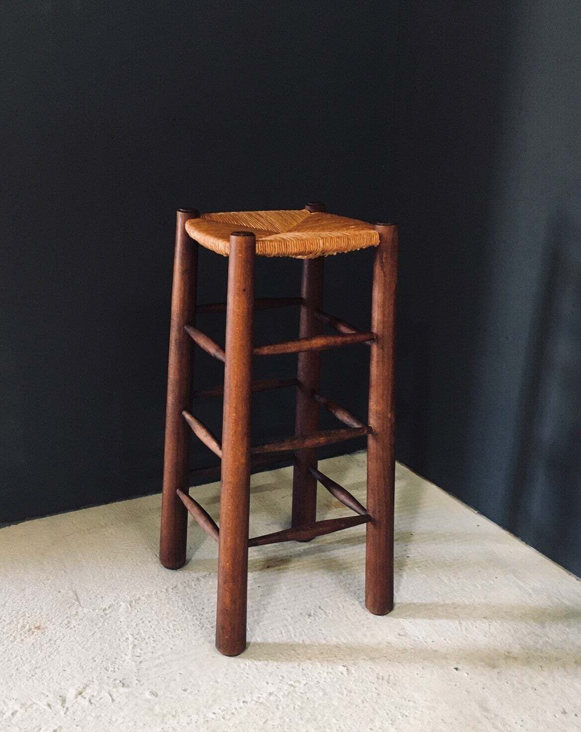 Brutalist Design Bar Stool By Charles Dudouyt, France 1940's photo 800.0