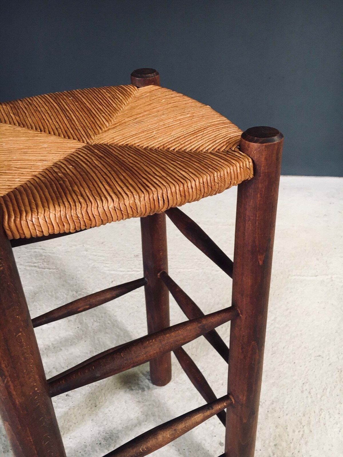 photo vinterior Brutalist Design Bar Stool By Charles Dudouyt, France 1940's