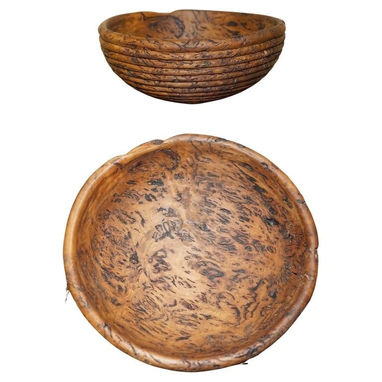 Extra Large Heavily Burred Eucalyptus Bowl Signed B Moss For Fruit Etc Must See