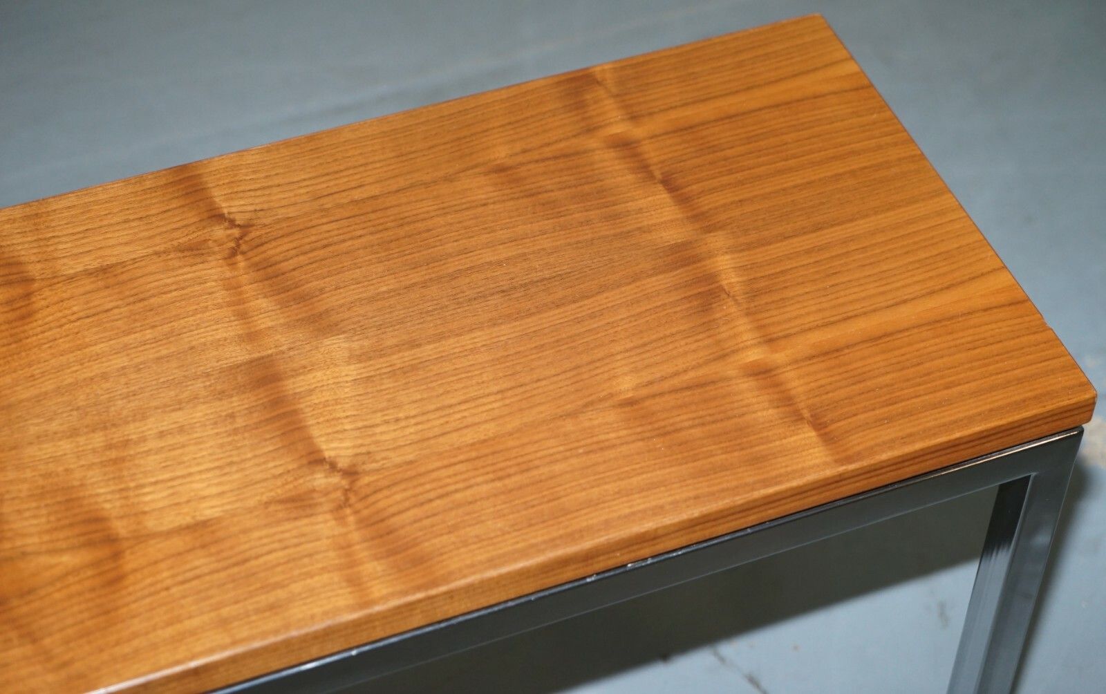 Stunning Teak And Chrome Contemporary Small Coffee Table Mid Century Styling photo 450.0