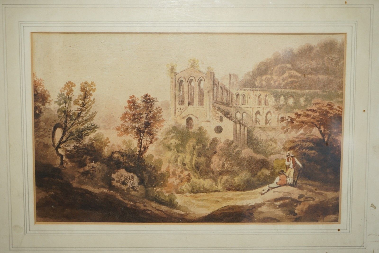 19th Century Tintern Abbey Francis Nicholson 1753 1844 Watercolour Painting photo Art