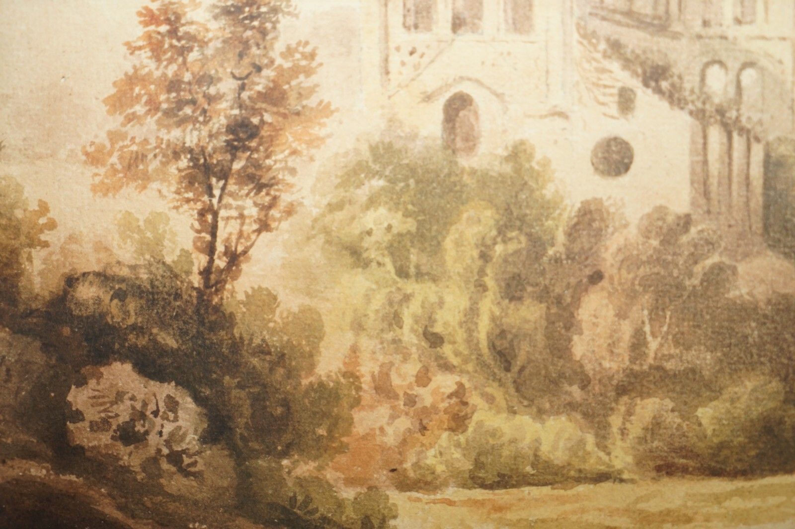 19th Century Tintern Abbey Francis Nicholson 1753 1844 Watercolour Painting photo vintage