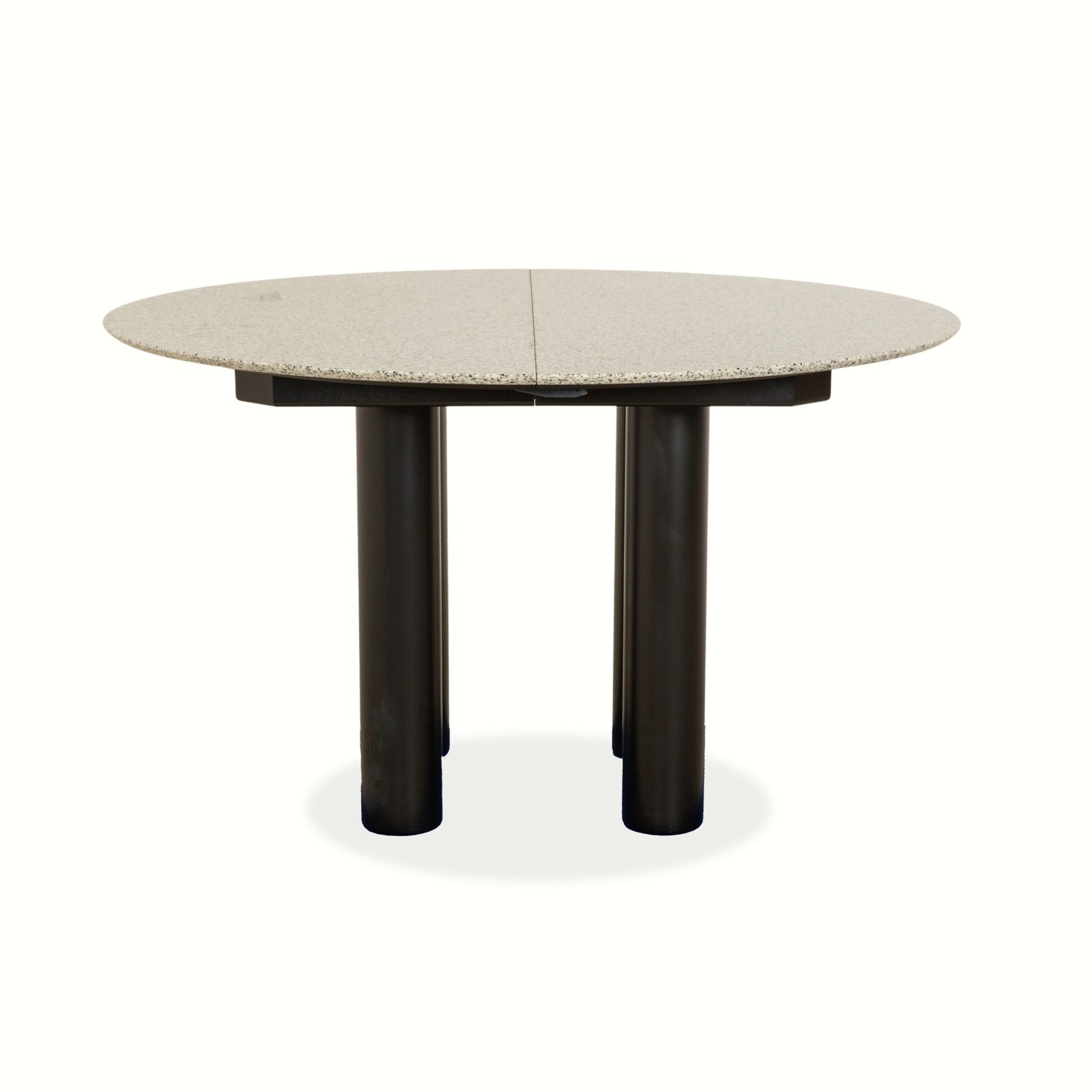 Table à manger Draenert 1226 en granit et bois, granit noir et gris, fonction rallonge photo buy