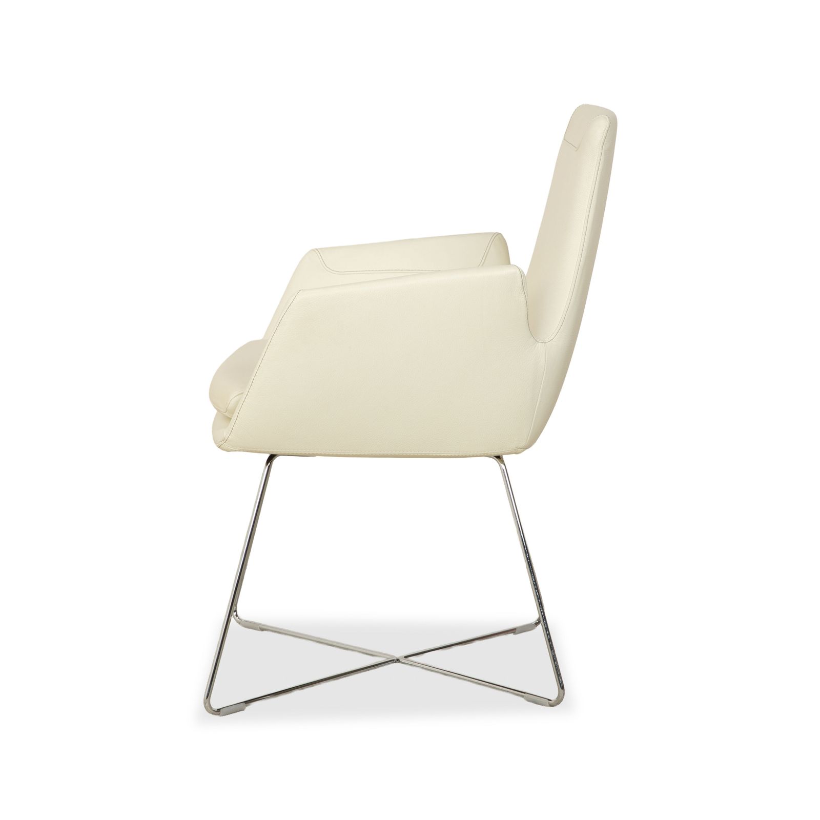 photo for sale Lot de 6 fauteuils Cor Cordia en cuir blanc crème Dura 178