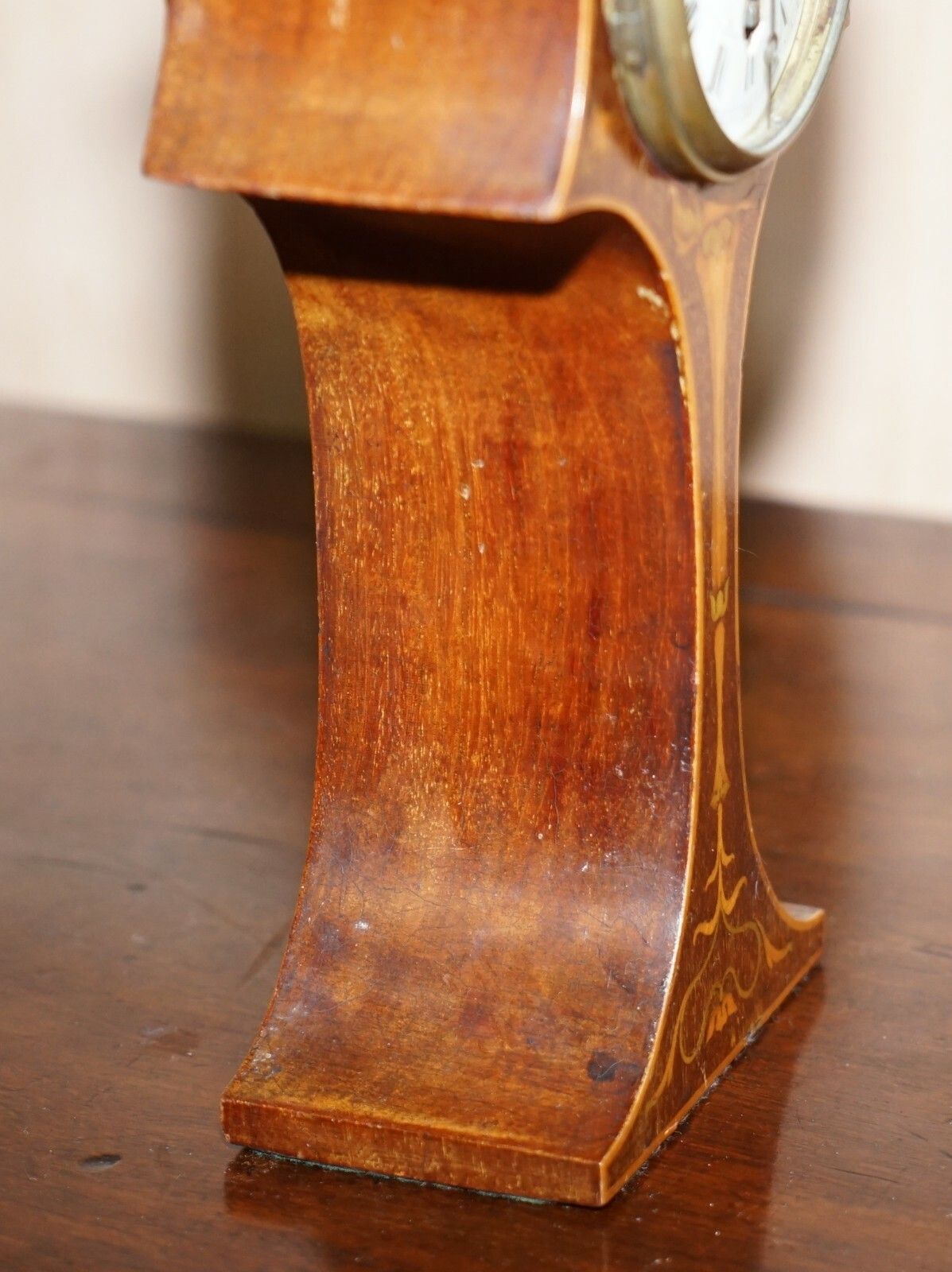 photo furniture Stunning Maple & Co Paris Art Nouveau Mahogany Marquetry Inlaid Mantle Clock