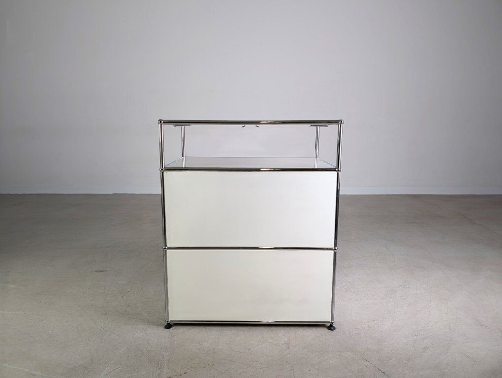 Original Usm Haller Sideboard White 3x1 Chest Of Drawers Shelf Fritz photo vinterior