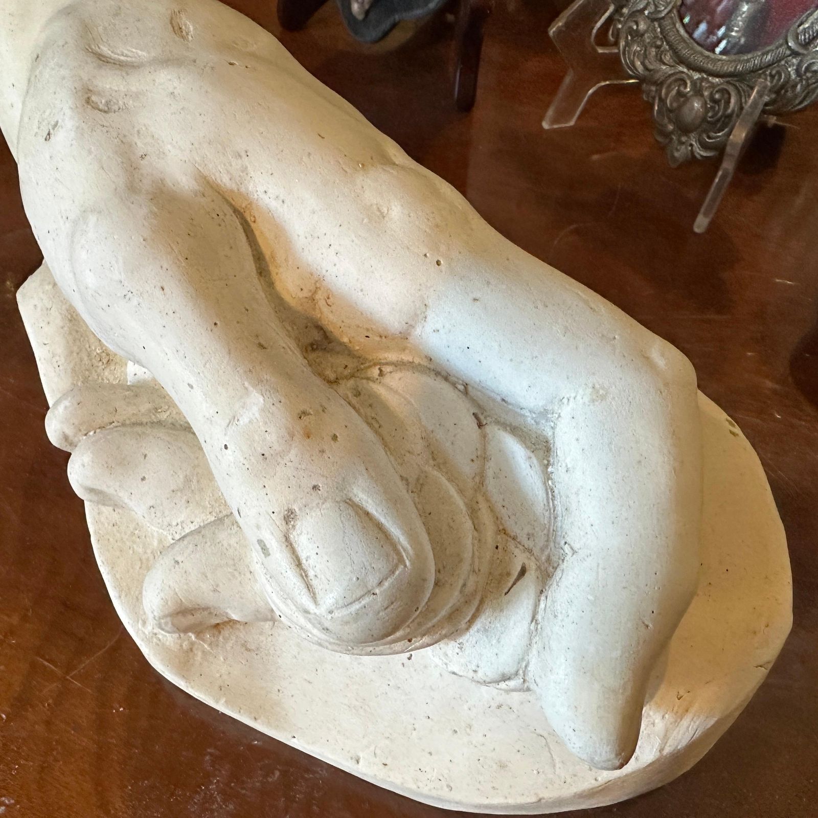 Authentic Italian 1950s Plaster Anatomical Hand Study Of A Hand Holding Coins photo Art