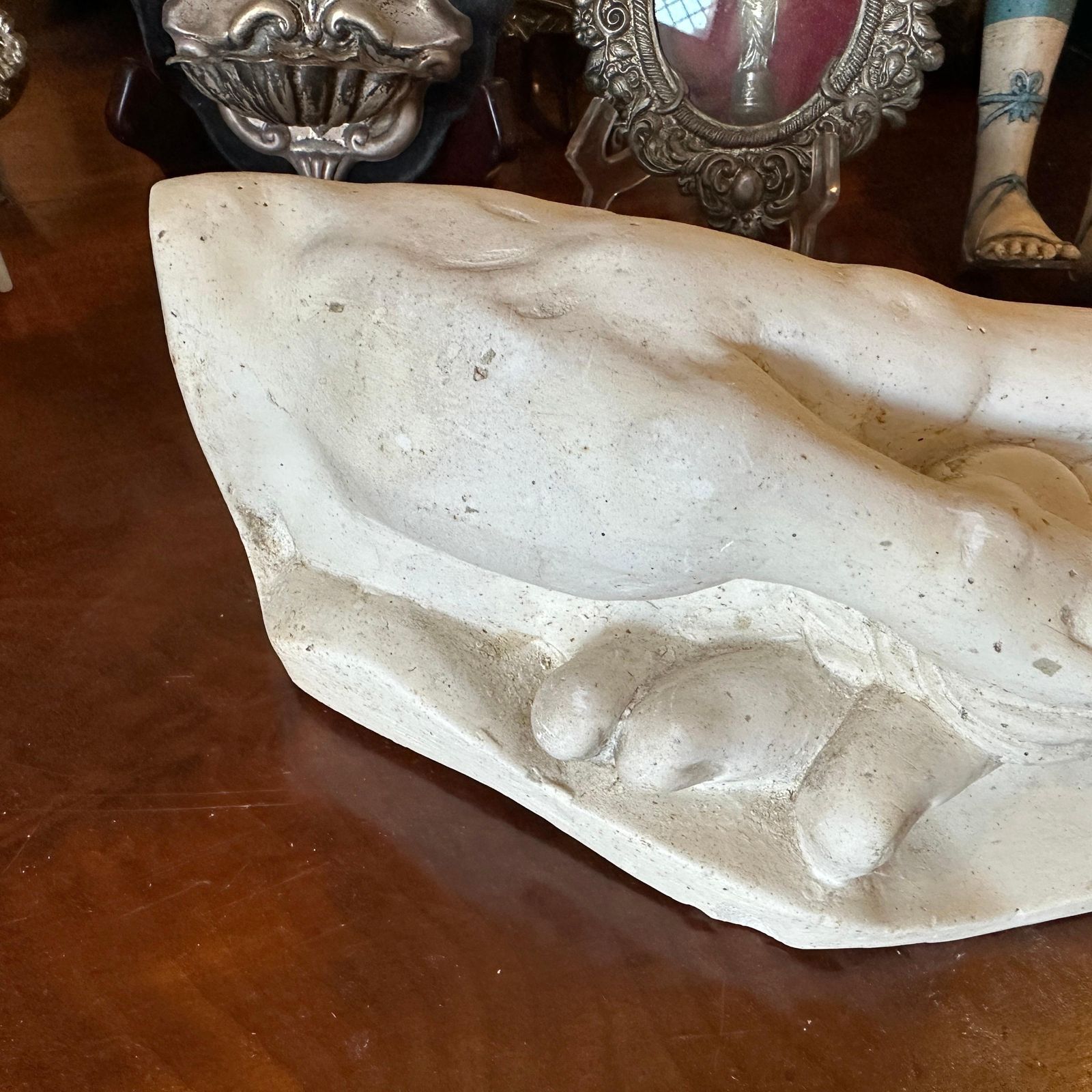 photo furniture Authentic Italian 1950s Plaster Anatomical Hand Study Of A Hand Holding Coins