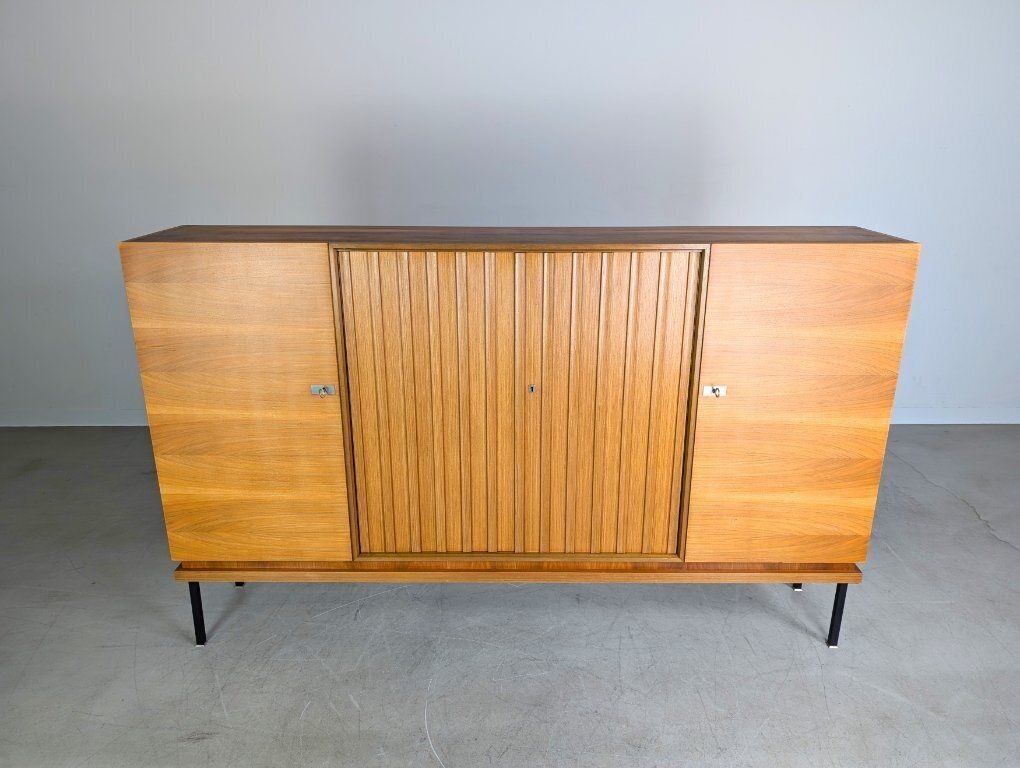Original Midcentury Highboard Famöla Furniture Fama Walnut photo for sale