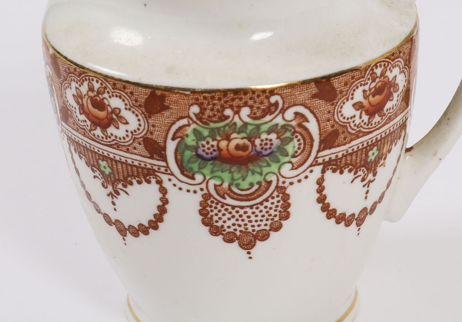 425.0 Antique 21 Piece Doric China, Longton Stafford Porcelain Tea Set  Circa 1926 35 photo