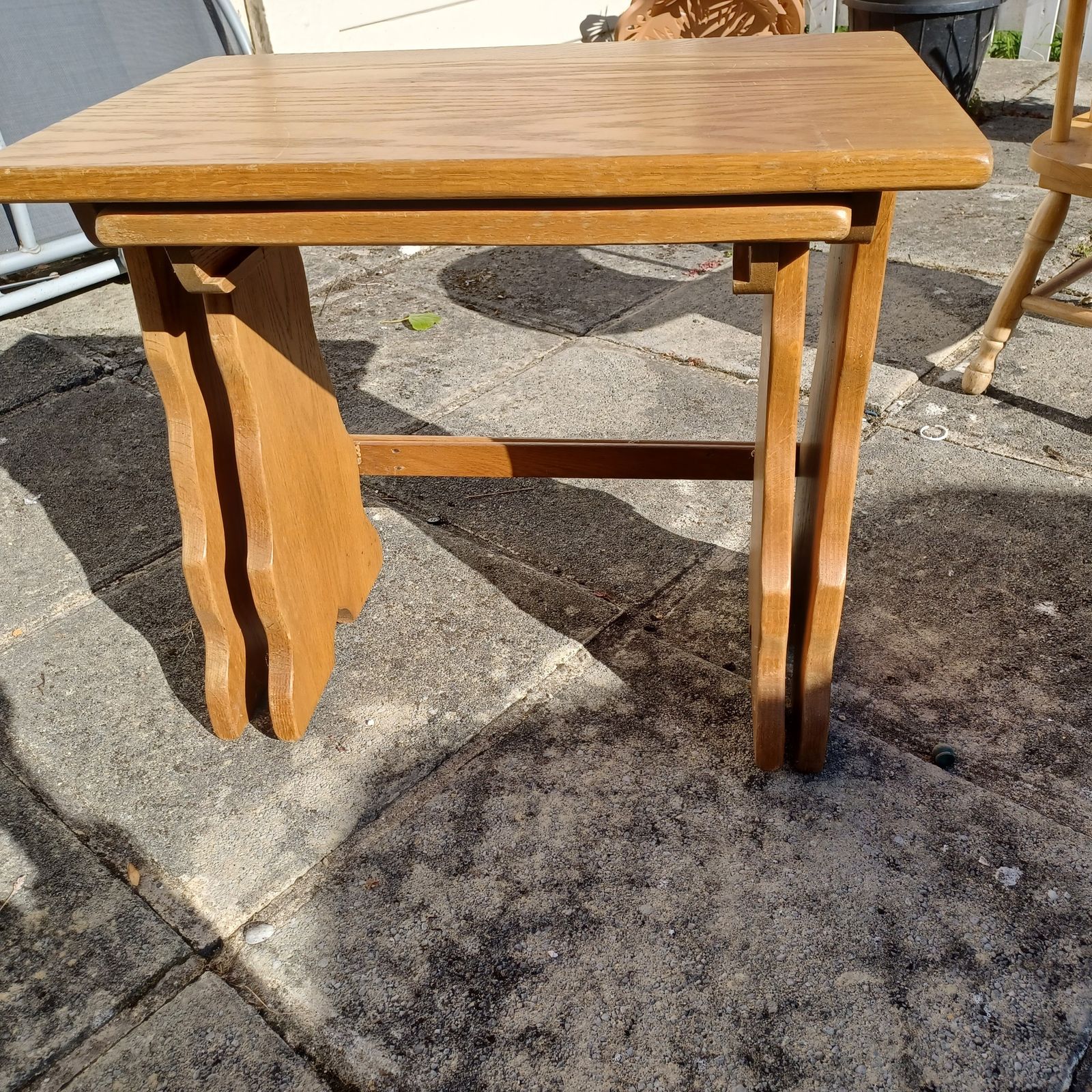Side Tables Nest Benches Solid Wood Stools X2