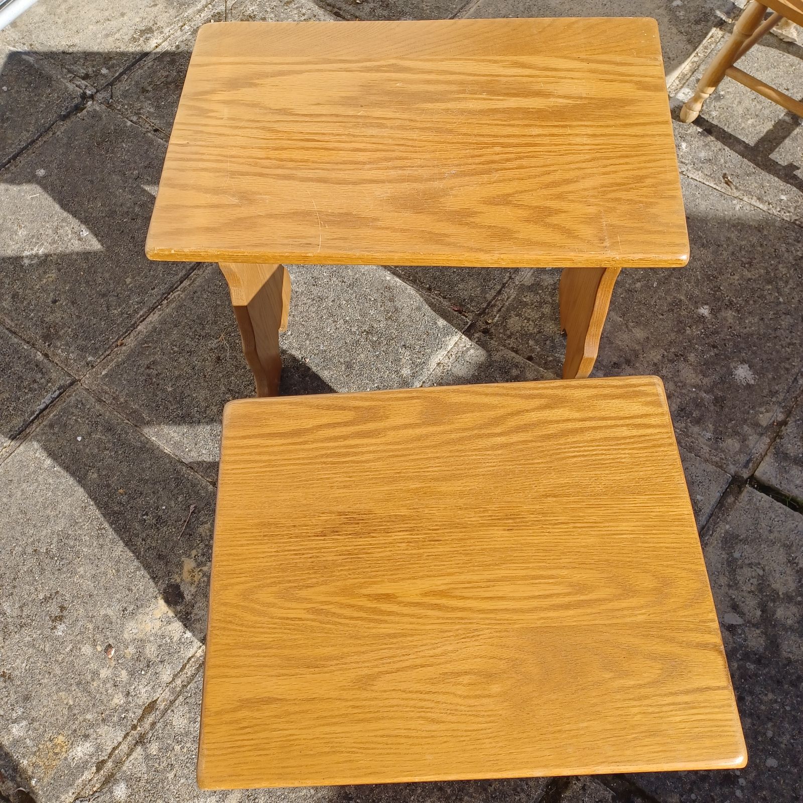 photo buy Side Tables Nest Benches Solid Wood Stools X2