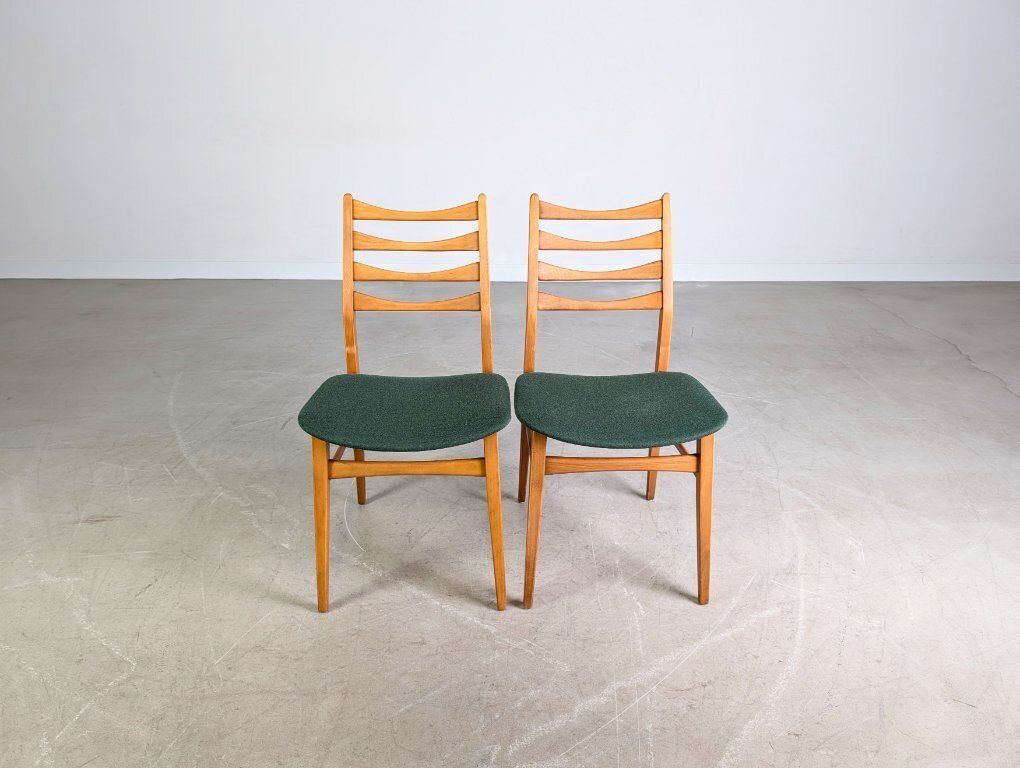 Set Of 2 Midcentury Chairs Vintage Beech 1960 Design Dining Chair photo furniture