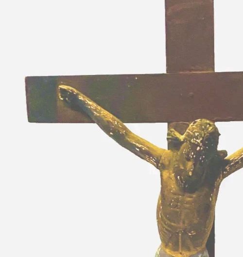photo furniture Natural Wood Crucifix Polychrome 18th Century