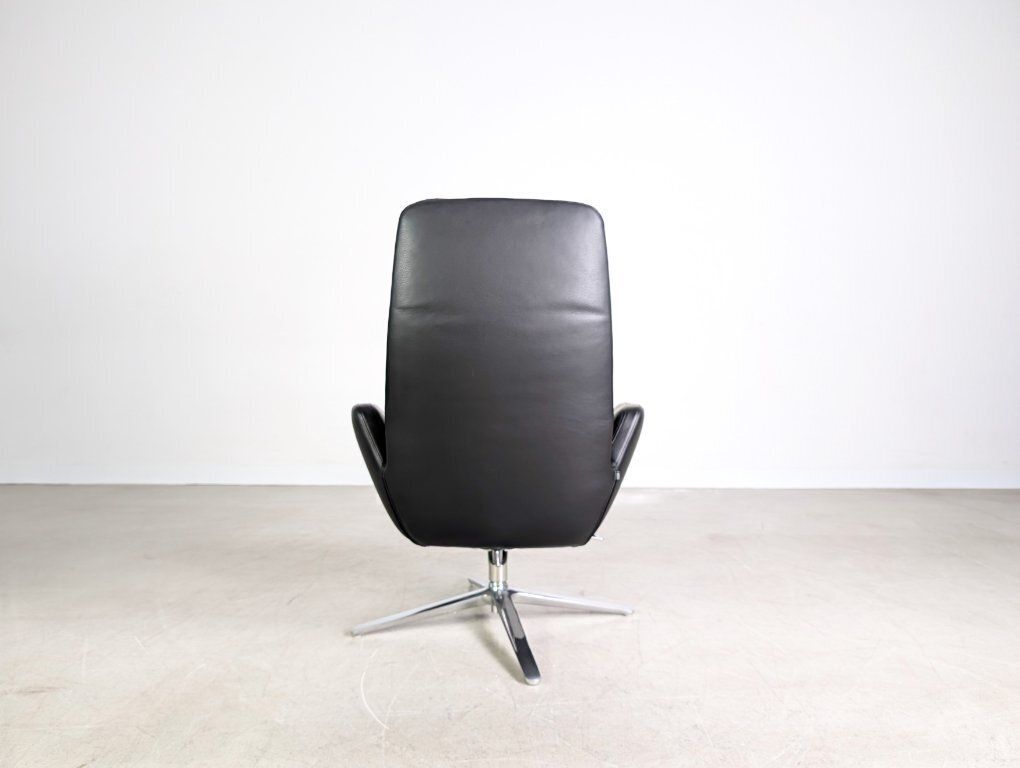 Original Cor Cordia Armchair 15111 Leather 286 Black Swivel Chair photo vinterior