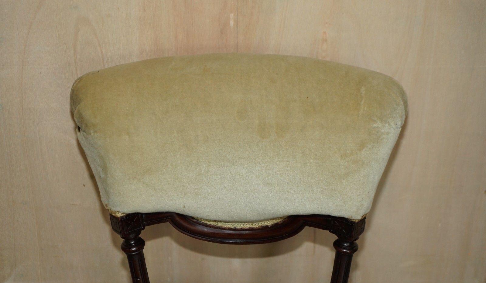 Small Antique Victorian Nursing Chair Circa 1860 Carved Mahogany Frame photo 375.0