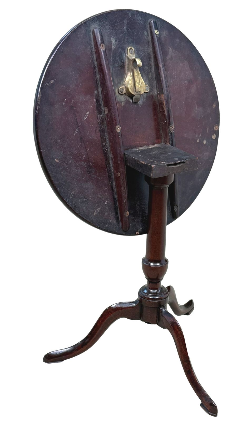 Georgian 18th Century Miniature Mahogany Tripod Table (England, Circa 1750) photo vintage