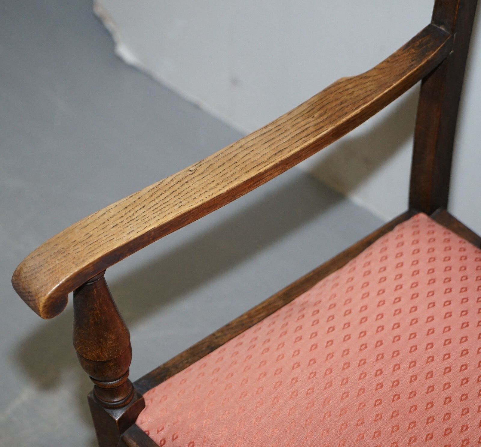English Oak Circa 1940's Carver Occasional Armchair Lovely Timber Patina Mustsee photo Furniture
