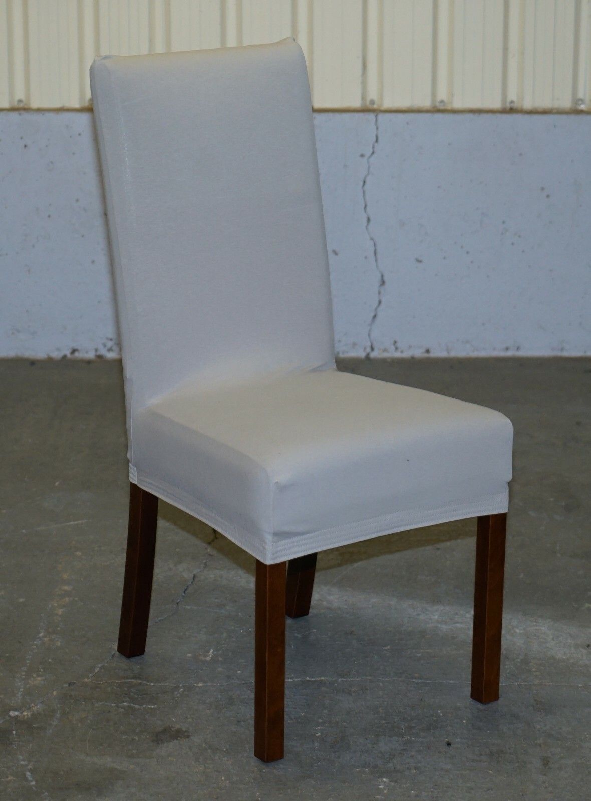 Suite Of Six Bicast Leather Contemporary Dining Chairs With Custom Made Covers photo furniture