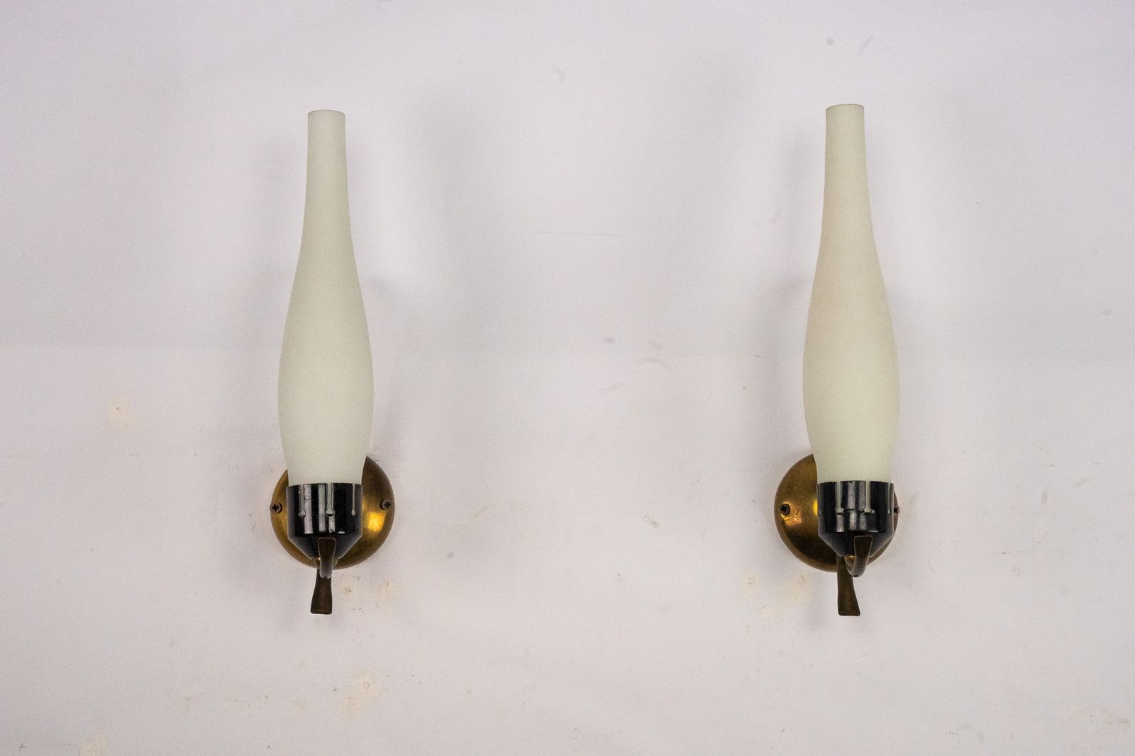 Pair Of Mid Century Sconces In Arredoluce Manner. Italy 1950s