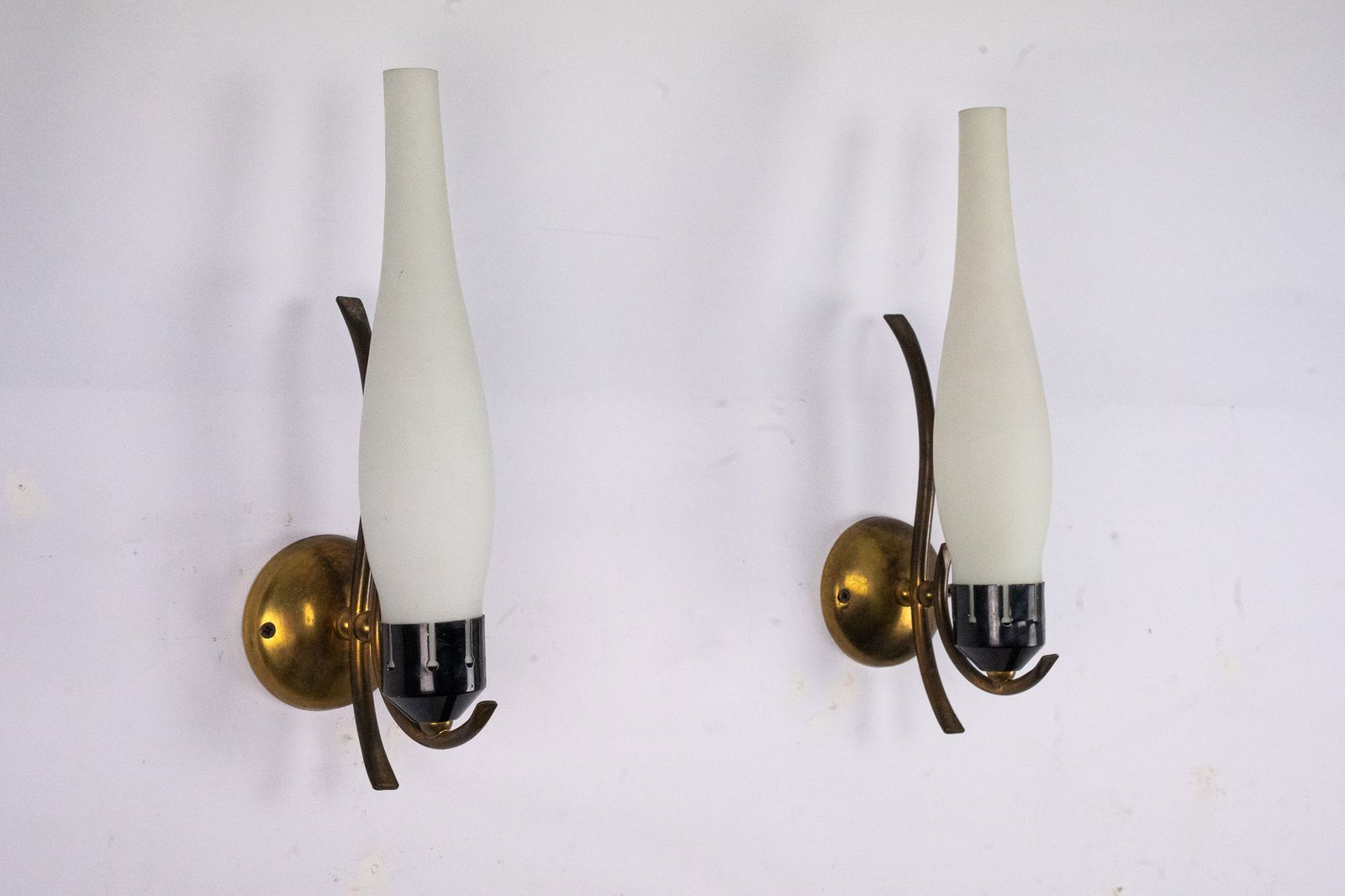 photo for sale Pair Of Mid Century Sconces In Arredoluce Manner. Italy 1950s