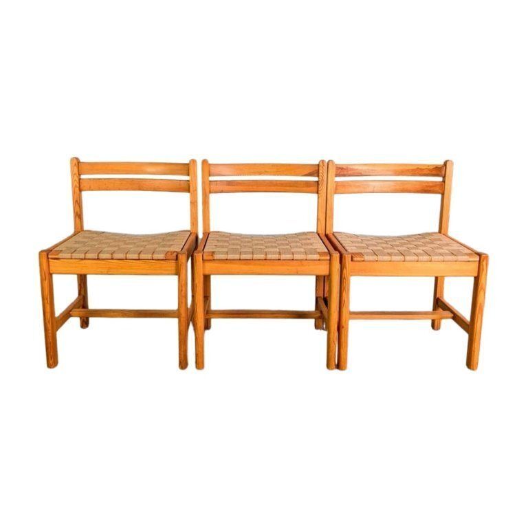Set Of 3 Asserbo Chairs Borge Morgensen Roland Wilhelmsson