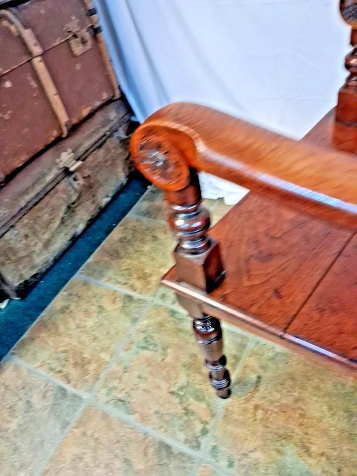 295.0 Victorian Mahogany Hall Elbow Chair With Beautiful Patina photo