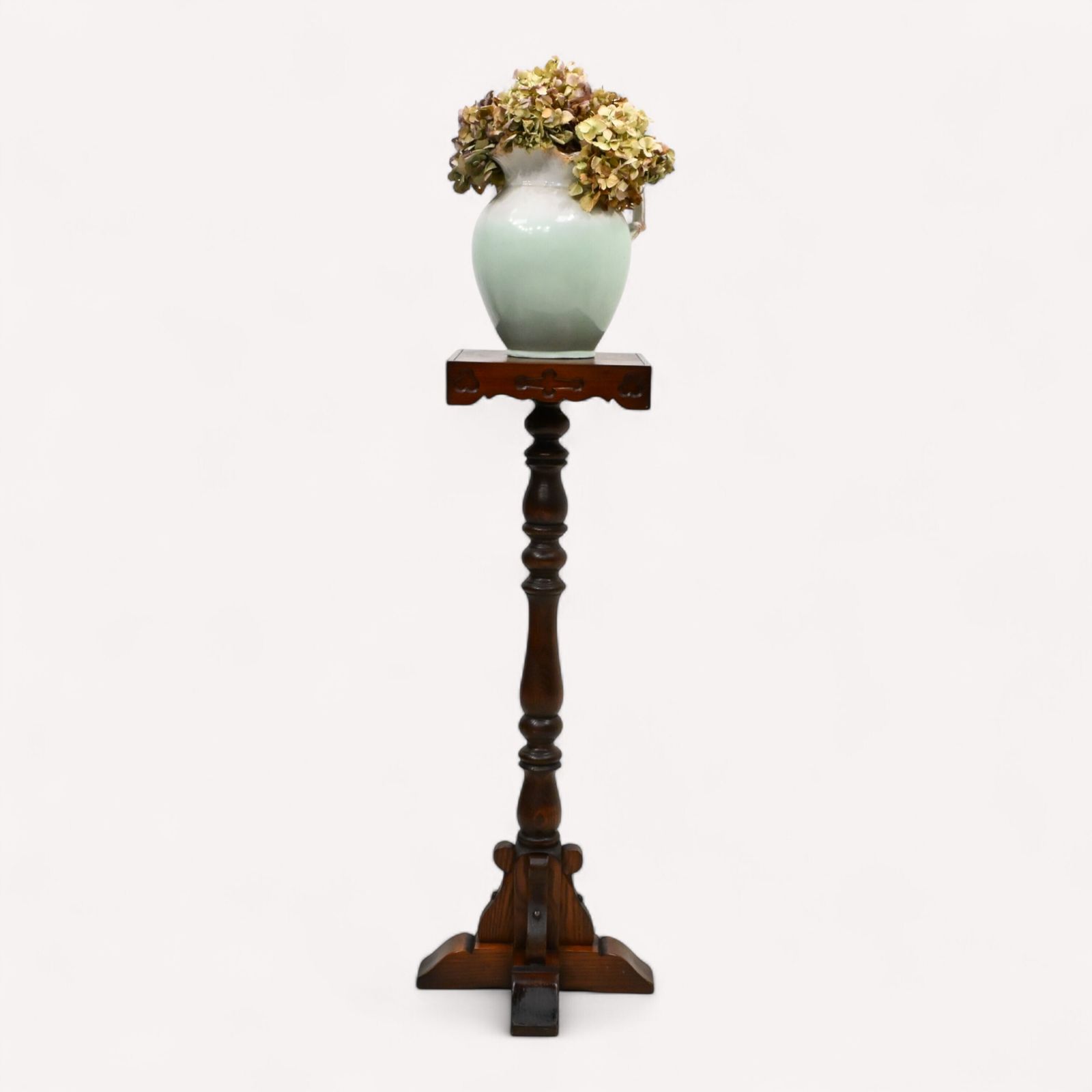 photo buy Old Charm Plant Stand Oak Tudor Brown Finish Model 2164 Free Nationwide Delivery