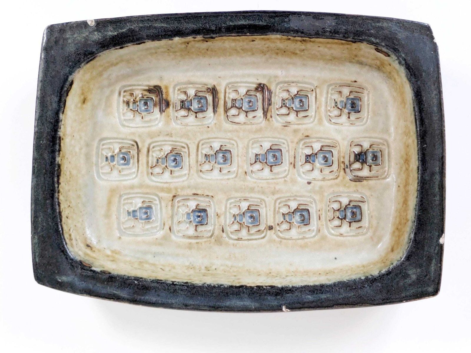 Midcentury Royal Copenhagen Scarab Vide Poche, Brutalist Stoneware Bowl By Jørgen Mogensen, Danish Pottery 1960s photo Home Decor