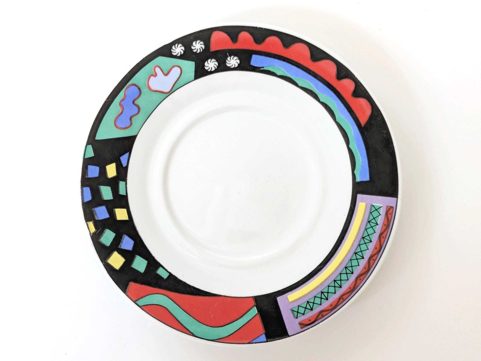 1980s Postmodern Memphis Coffee Set, Burg Lindau Germany, Porcelain Cups & Saucers photo buy