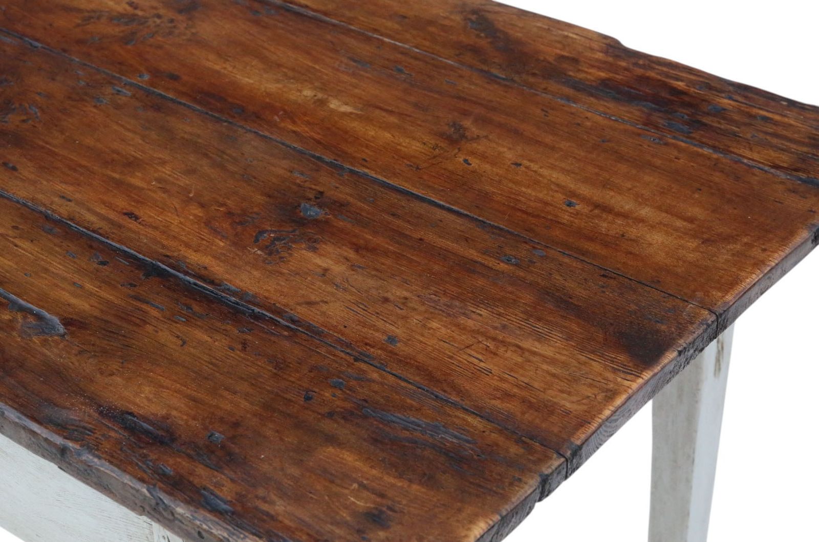 Antique 19th Century Pine Dining Kitchen Table With Drawer – Fine Quality photo buy