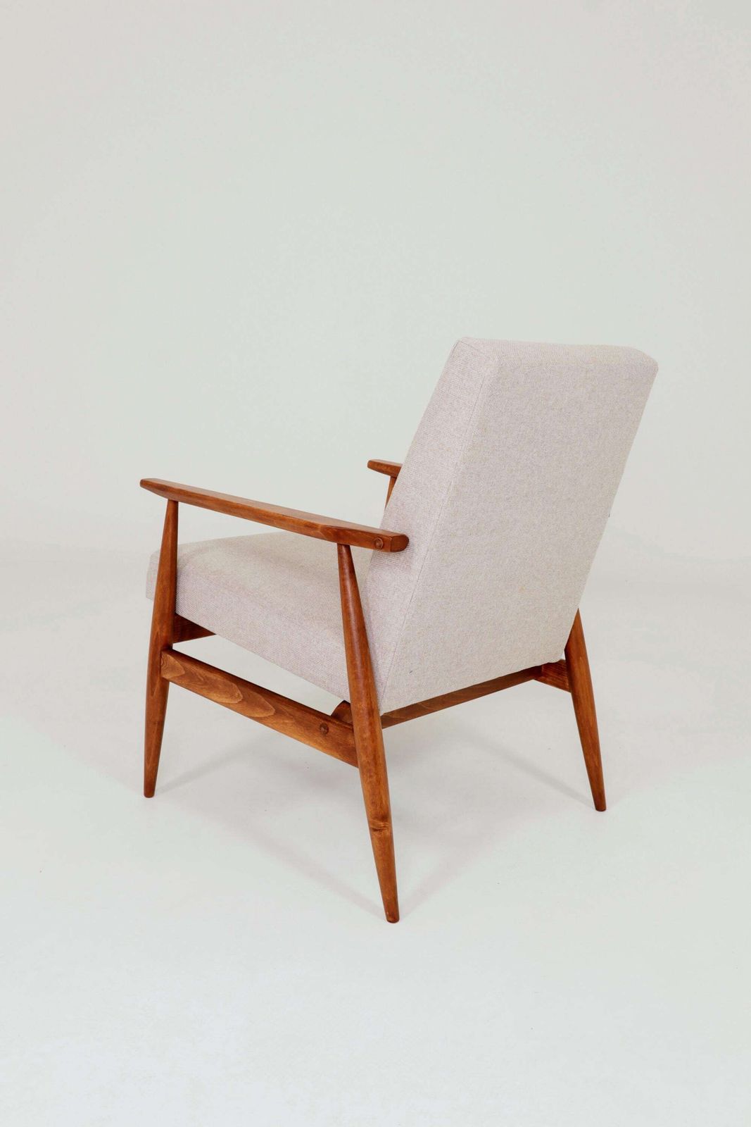 Scandinavian Lounge Chair Braid Beige Upholstery Classic Design photo vintage